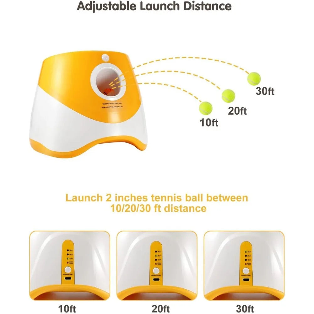 Dog Ball Launcher with 12 Tennis Balls - Automatic Fetch & Training Toy | AlluCanFind