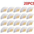 50/1pcs DIY Paper Bamboo Folding FanAdults Kid Hand Fans Calligraphy Painting Practice Blank White Fan for Wedding Room Decor