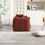 Minimalist Modern 2-Seat Soft Beanbag Chair With High Resilience Foam Core The Comfortable Square Recliner Sofa