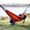 Red Canvas, single, double hammock outdoor camping indoor children's swing thickened striped camping hammock