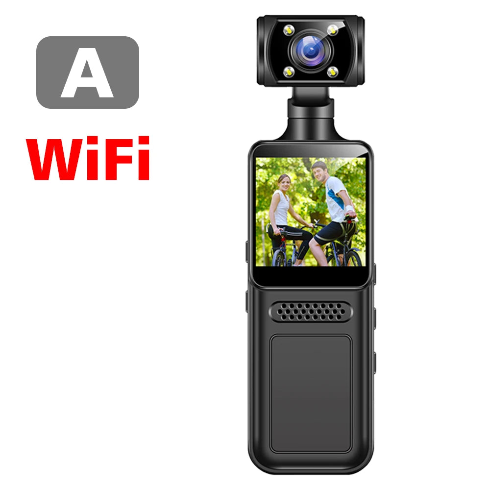 NEW 4K Ultra HD Action Mini Camera 180 Rotatable Vlog Wifi Sports Cam Waterproof Case Helmet Travel Bicycle Driver Recorder