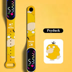 Pokemon Watch Pikachu Gengar, LED Digital Waterproof Watch for Kids, Electronic Wristwatch Boys Girls Birthday Gift