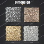 Luxury Metal Stainless Steel Wall Mosaic 3D Bathroom Mosaic Tile Aluminum Hexagon Mosaic Background Wall Sticker Self-adhesive