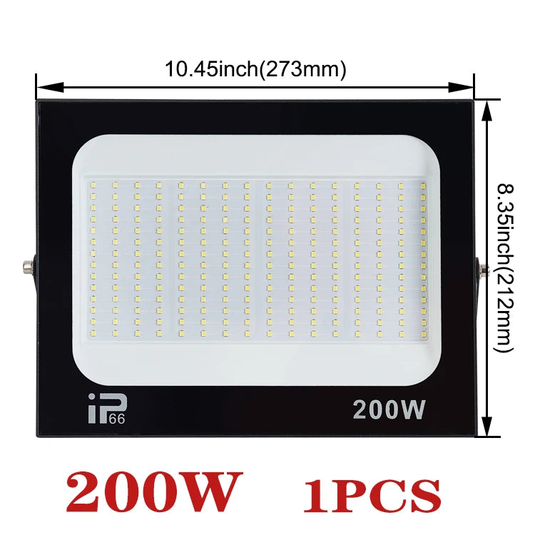 LED Flood Light Waterproof Outdoor Spotlight 220V 200W 150W 100W 50W 30W 20W 10W Projector Street Light Wall Lamp Garden Light