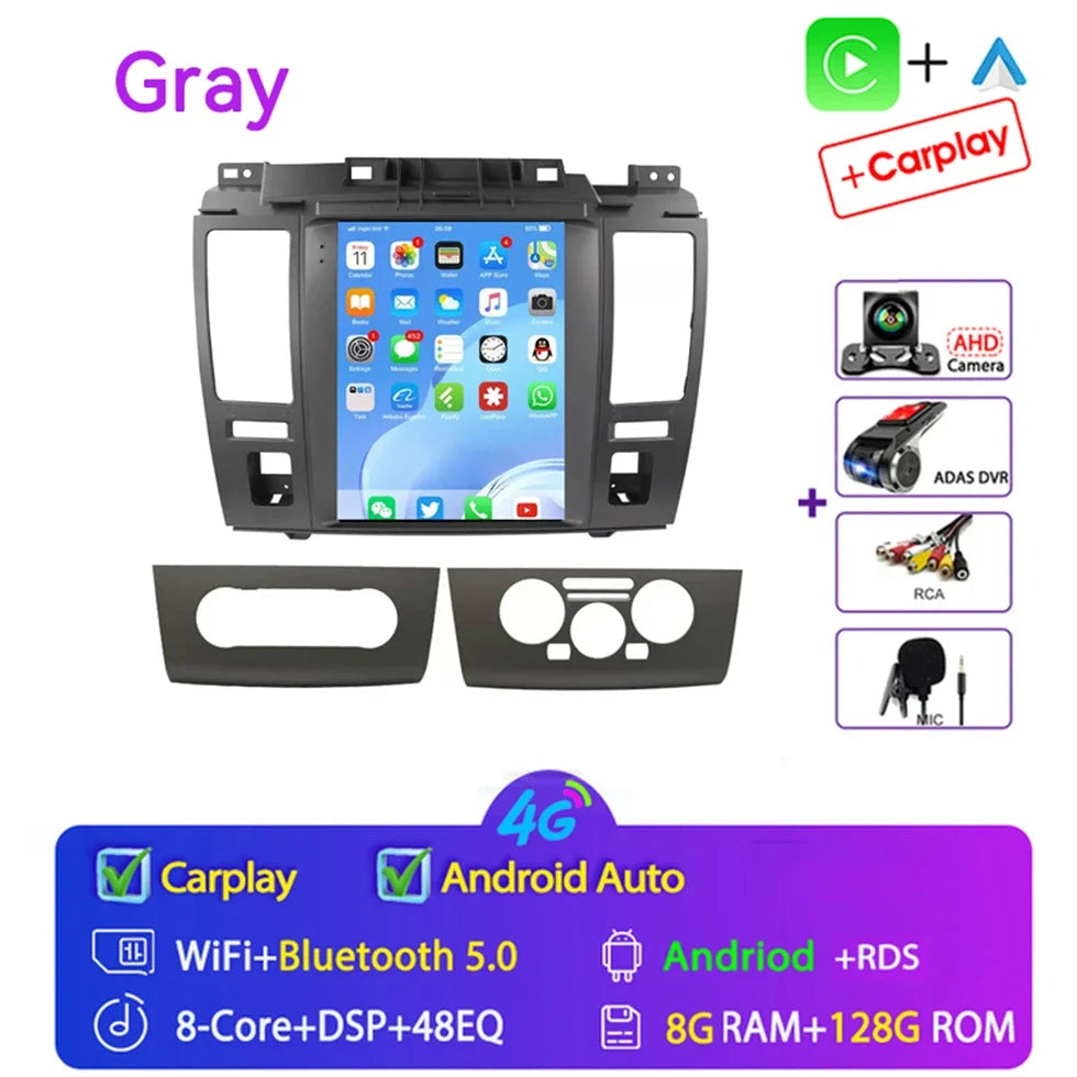 For Nissan Tiida Versa 2004 2005 - 2013 for Tesla Style 9.7" Android 15 Car Android auto Wireless Carplay Radio GPS Navi NO DVD