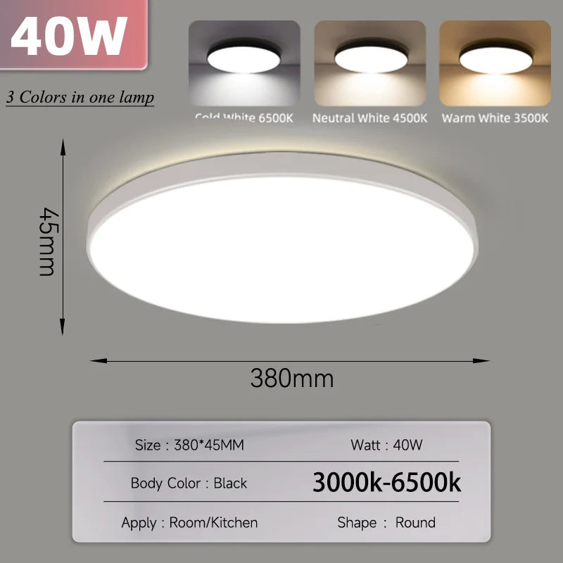 Smart LED Ceiling Light with Remote Control