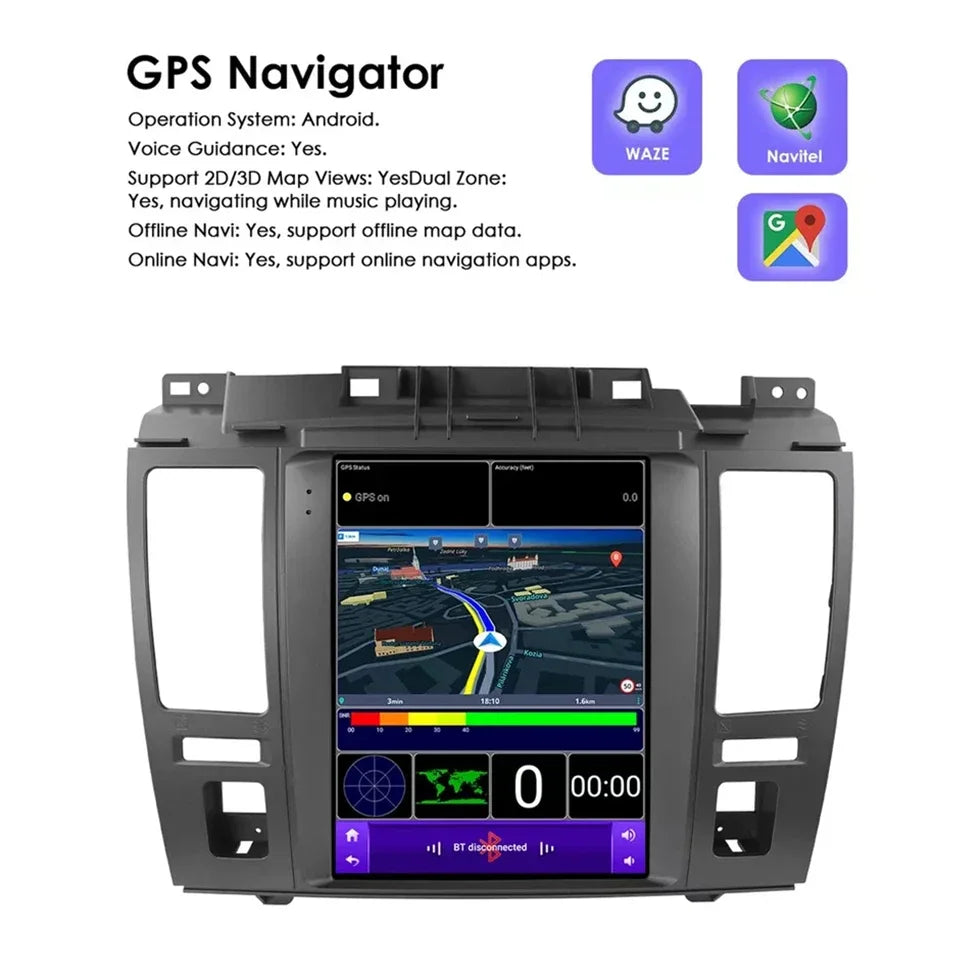For Nissan Tiida Versa 2004 2005 - 2013 for Tesla Style 9.7" Android 15 Car Android auto Wireless Carplay Radio GPS Navi NO DVD