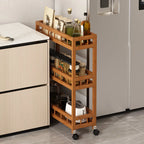 Kitchen multi-functional storage rack, crevice trolley, household living room mobile bathroom multi-layer floor-standing storage