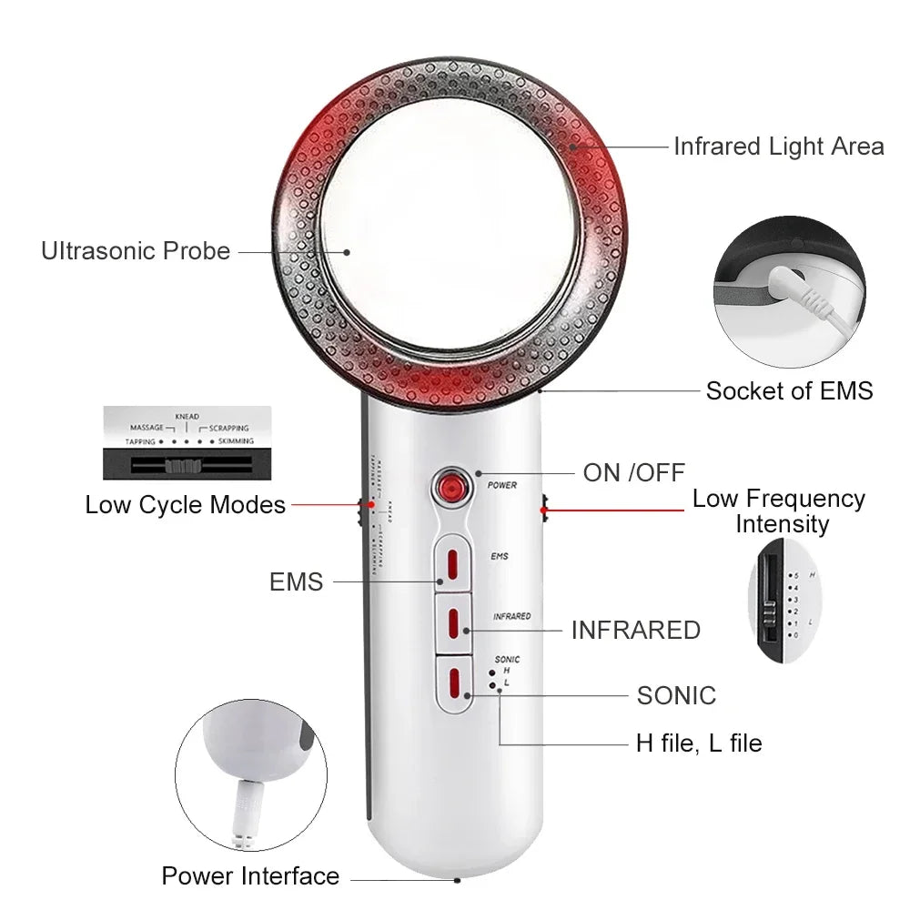 Body & Skin Care Therapy Massager with EMS & Cavitation