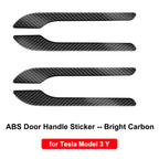 for Tesla Model Y 3 ABS Carbon Fiber Center Console Wrap Cover Kit Dashboard Armrest Door Side Trim Sticker Interior Accessories