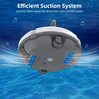 Redkey S100 Robot Pool Cleaner Cordless 28W 5200mAh 130-Min 180μm Filtration Auto-Cleaning Pool Vacuum Cleaner IPX8 Waterproof