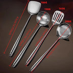 Kitchen Utensils Set Food Stainless Steel Wok Spatula and Ladle, Skimmer Spoon,Slotted Spatula Turner Utensil Wok Accessories