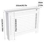 High Radiator Cover Modern Slatted Vertical Radiator Cover MDF Cabinet High Radiators Shelf for Bedroom Living Room Radiators