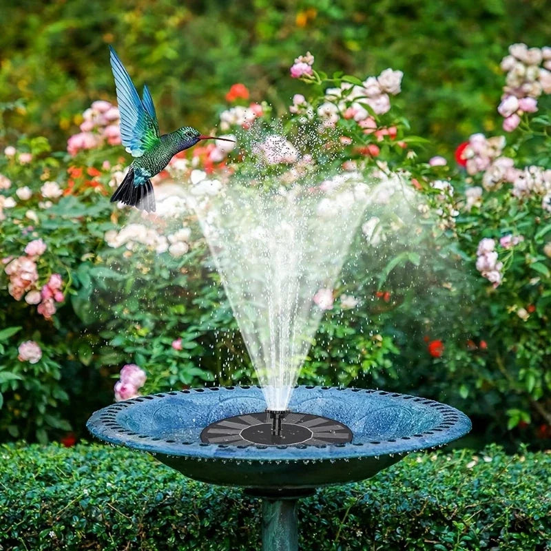 1W/1.4W/2.5W solar fountain with 6 nozzles,suitable for gardens,bird baths,ponds, swimming pools, outdoor and backyard aquariums