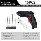 3.6V Electric Screw Driver Rechargeable Household Electric Drill LED Lighting Electric Power Screwdriver Set Portable Power Tool