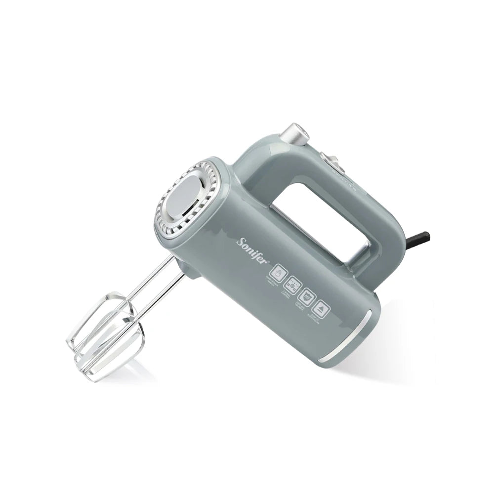 "Sonifer Hand Mixer SF-7034 .Light green appearance, fresh color .New food grade high strength ABS materiel .5 gears sliding adj