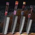 1-4 PCS Kitchen Knives Set Hand Forged 67 layers Damascus Steel Japanese Chef Knife Santoku Utility Cooking Tools Solidified