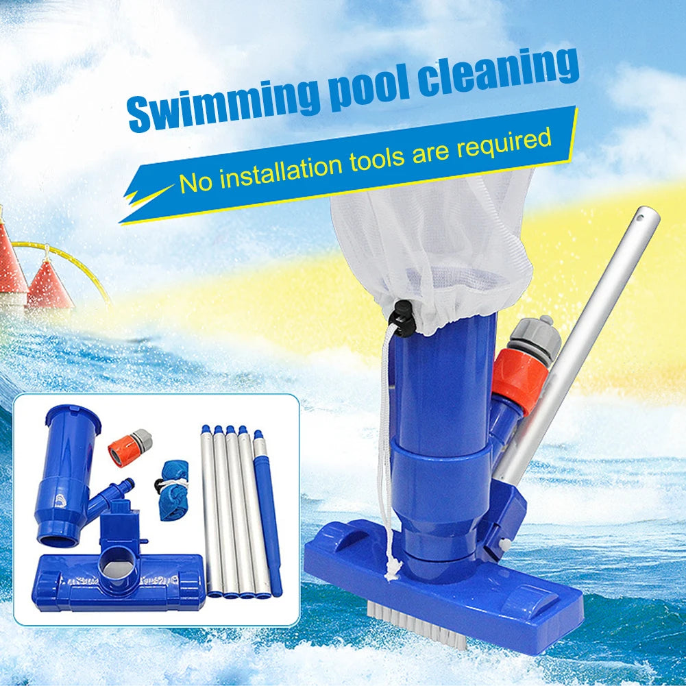 Pool Vacuum Head with Brush Bag Cleaning Kit Clean Bottoms For Pool Filter Swimming Pool Vacuum Cleaner Cleaning Skimmer Pools