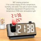 Ceiling Projection Clock Wireless Clocks Projection On Ceiling Wall 180 Degree Rotatable Digital Clock Projector Modern Desk