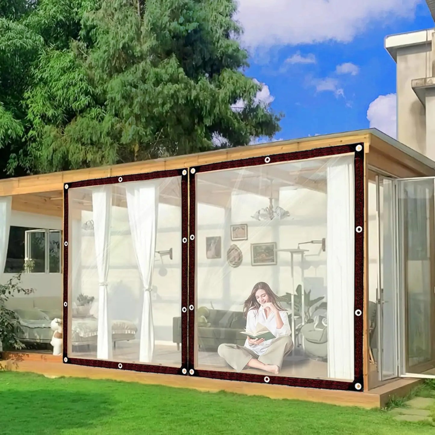 Transparent waterproof cloth, wind-proof oil cloth, rain-proof plastic cloth, plant cold-proof film insulation tarpaulin