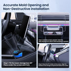 YZ Hidden Screen Storage Box For Tesla Model 3 Y Highland Juniper 2021-2025 Magnetic Magsafe Hidden Large Space Storage Box