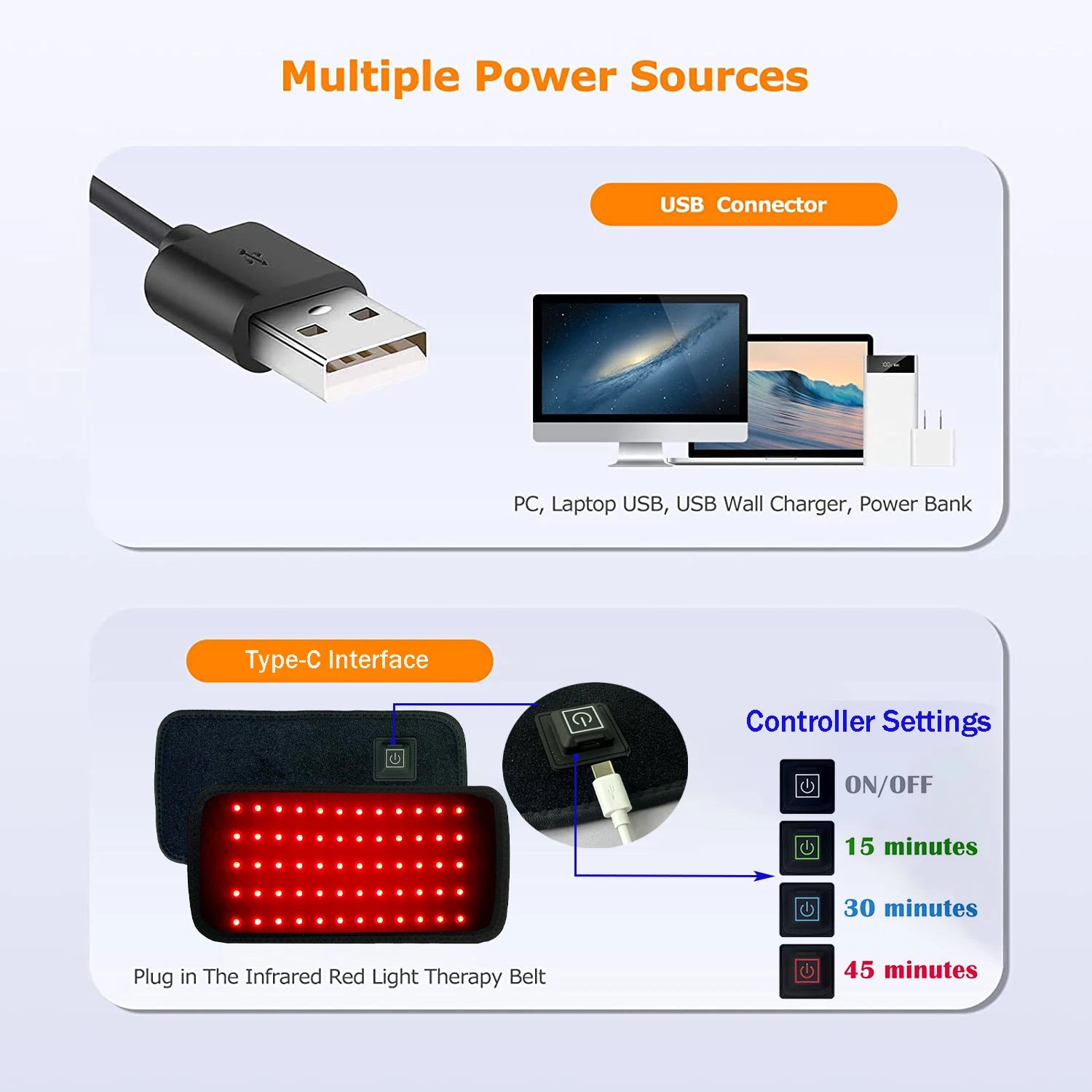 Red & Infrared Light Therapy Belt (660nm/850nm) - Body Slimming & Pain Relief | AlluCanFind