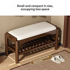 Shoe changing stool, home entrance shoe rack, can sit, in door shoe stool, solid wood shoe cabinet, living room entrance storage