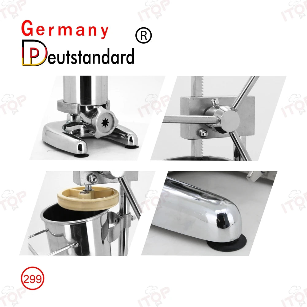 ITOP 2/3L Small Spanish Churros Maker With 5 Nozzles Mold Churro Machine Churro Extruder Churro Press