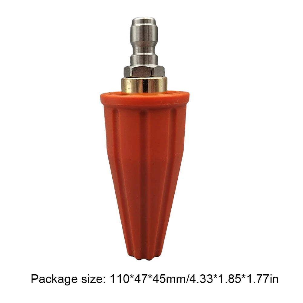 Water Gun Nozzle 1/4 Inch Quick Connector High Pressure Sprayer Stainless Steel Washer Gun Adapter Turbo Nozzle for Car Cleaning