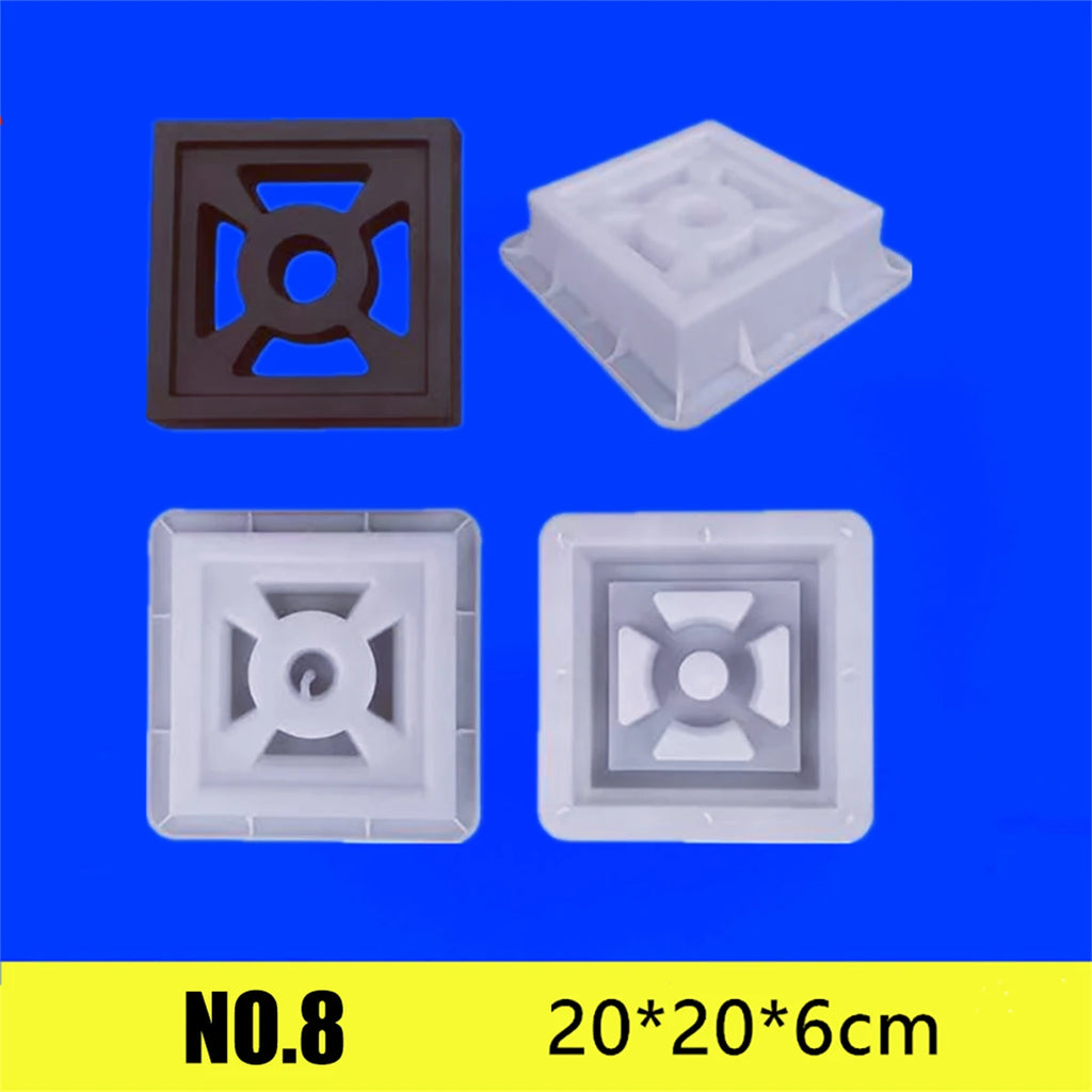 Cement Brick Mold Plastic Decorative Wall Window Mould Antique Garden Building Ornament Concrete Hollow Cement Brick Molding 1Pc