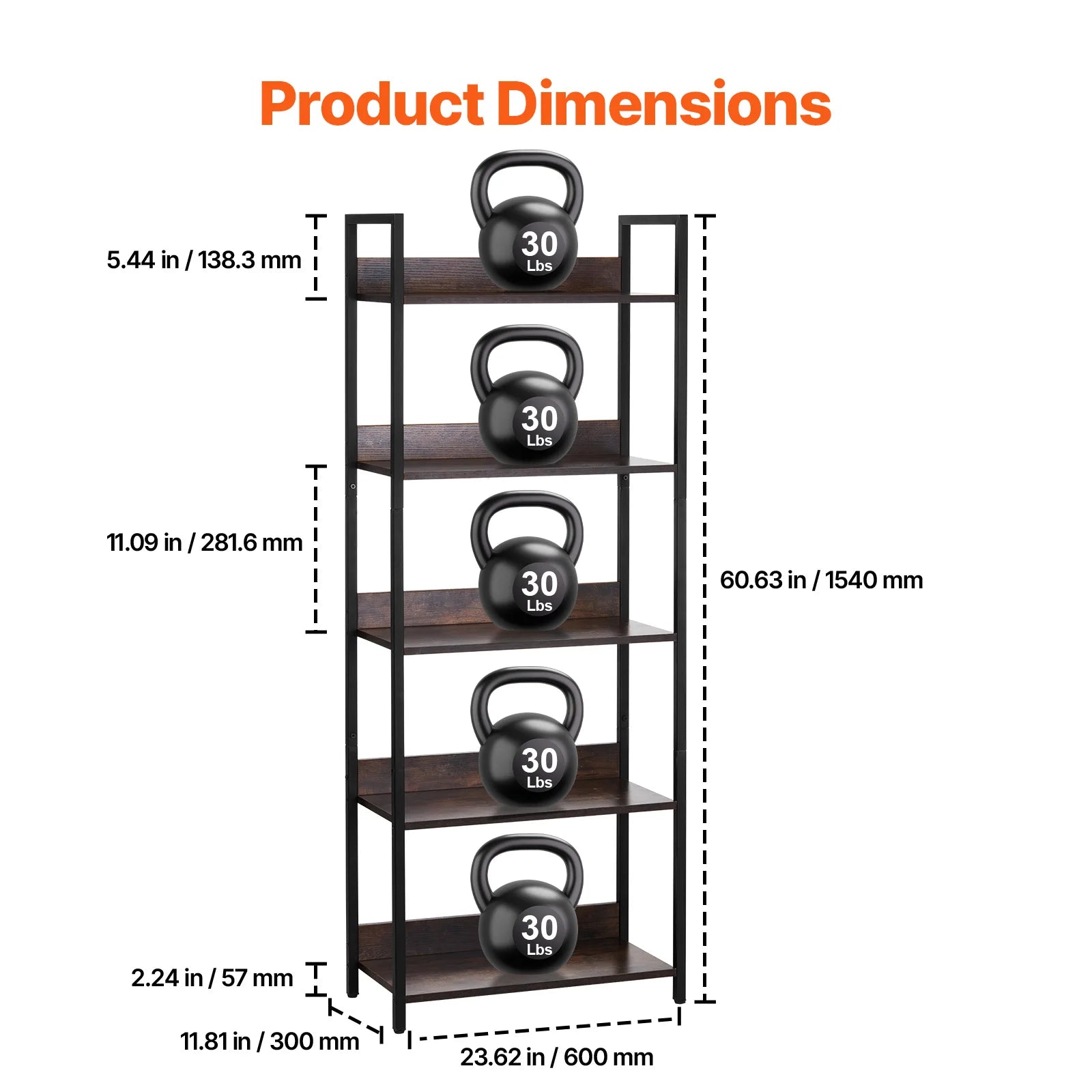 SucceBuy Metal Bookshelf 3-14-Tier Tall Industrial Bookshelf Vintage Display Storage Bookcase with Open Shelves for Home Office
