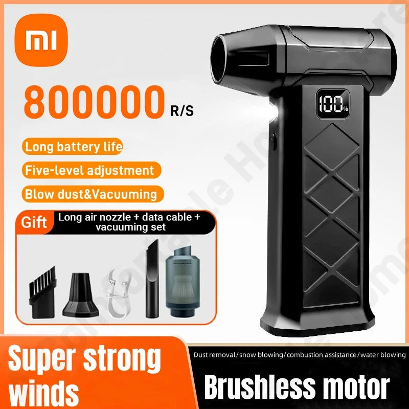 Xiaomi Powerful Dust Blower 800000RPM Brushless Motor Outdoor Air Duster Type-C Rechargeable Air Blower Cleaning PC Turbo Fan