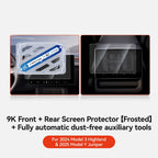 YZ Tempered Glass Film Protector For Tesla Model Y Juniper  Model 3 Highland 2024 2025 Rear Row Center Control Screen Protective