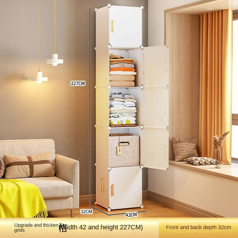 Folding Wardrobe Clothes Cabinets Simple Dressers Cube Storage Locke Closet Plastic Collapsible Sturdy Home Bedroom Furniture