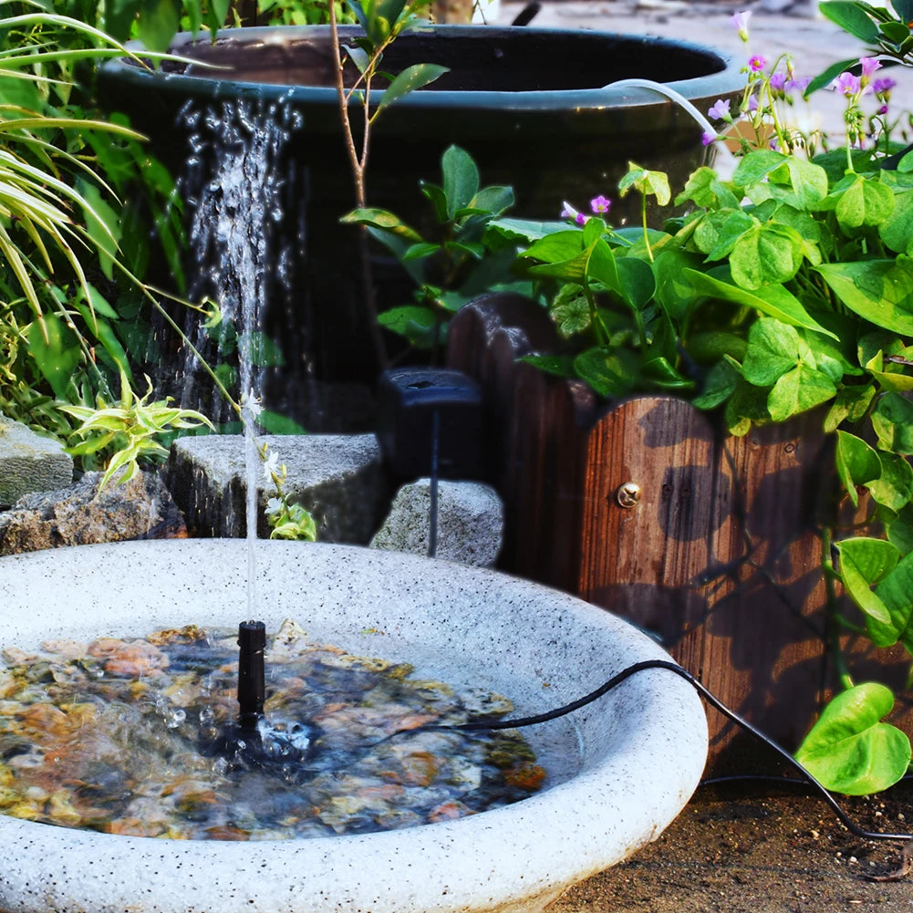 5W 5V Solar Panel Fountain Garden Decoration with Stake Solar Panel Pump Watering System Energy Saving 180L/h Kits for Fish Tank