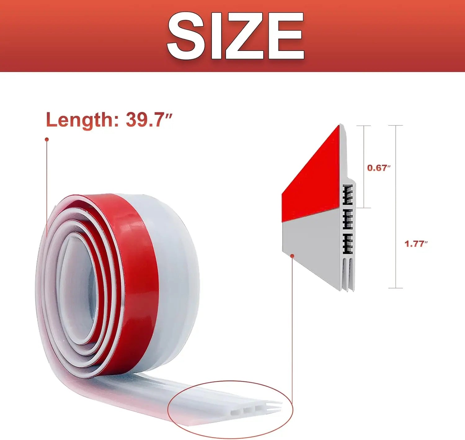 2 Meters Long Rubber Door Bottom Weatherstripping,6.56 Feet Door Draft Stopper,Under Door Sweep for Exterior & Interior Doors ﻿