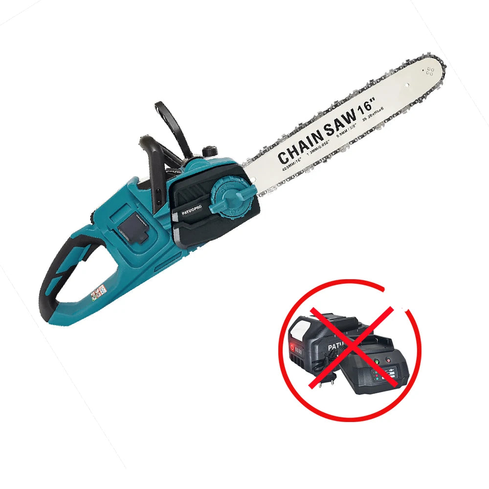 PATUOPRO 16 Inch Brushless Chainsaw Cordless Electric Chain Saw Wood Cutting Garden Pruning Power Tools For Makita 18V Battery