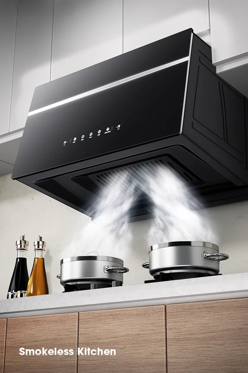 Kitchen Large Suction Chinese Small Oil Suction Rack Set Top Suction Rental Room Kitchen Ventilator