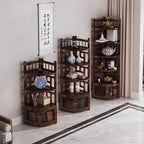 Wall Mounted Multi-Functional Corner Shelf Cabinet Storage Organizer for Kitchen Home Office Space-Saving Rack with Easy Install