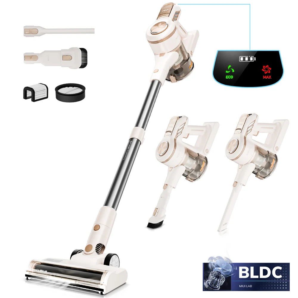 Cordless Vacuum Cleaner Hard Floor Carpets Pet Hair  Dual Motor Vacuum Cleaner Cleaning Machine Removable Battery