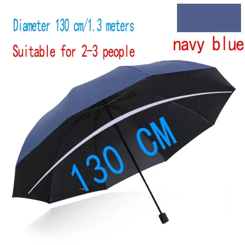 Super Large 51-inch Folding Umbrella | Windproof Business & Travel Sun Rain Umbrella