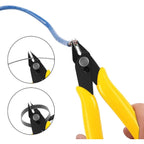 5pcs Micro Flush Cutters Wire Cutter with Internal Spring Diagonal Cutters for Electronics Heating Wire Model Sprue Soft Copper