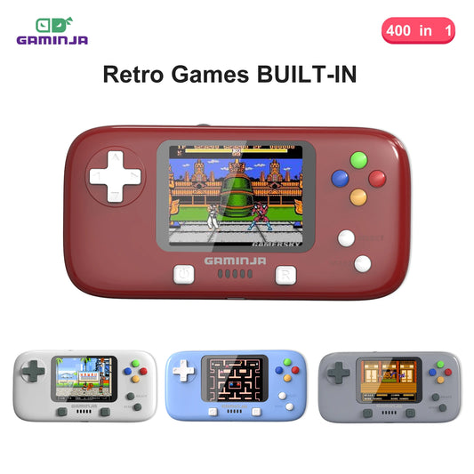 GAMINJA GC76 400 IN 1 Classic Games Handheld Mini Game Console 2.8inch Video Game Console Portable Handheld Game