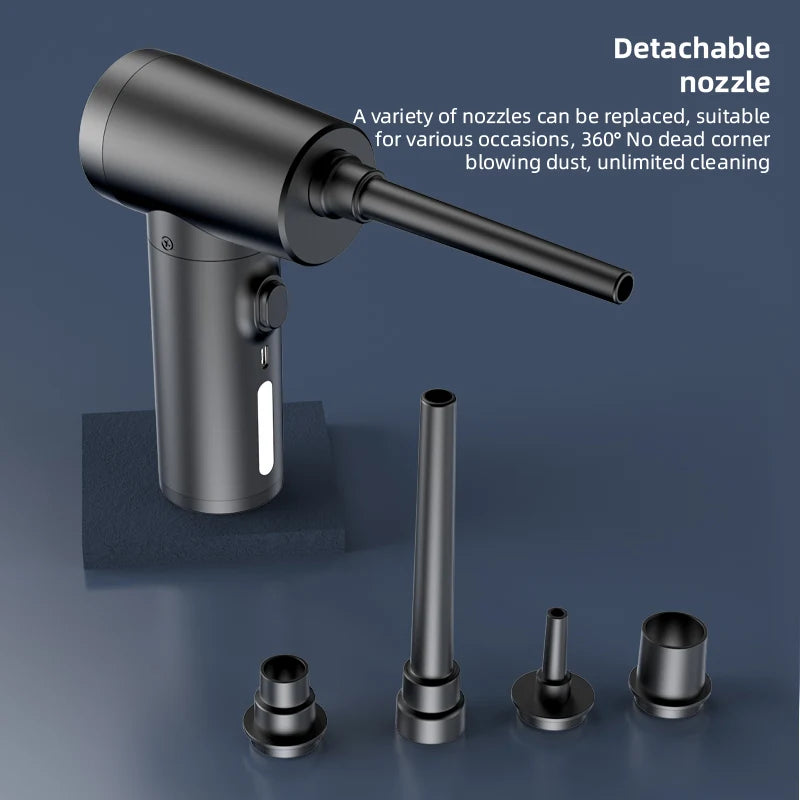 Xiaomi Youpin Wireless Air Duster 50000 RPM Dust Blowing Gun USB Compressed Air Blower Cleaning Computer Laptop Keyboard Camera