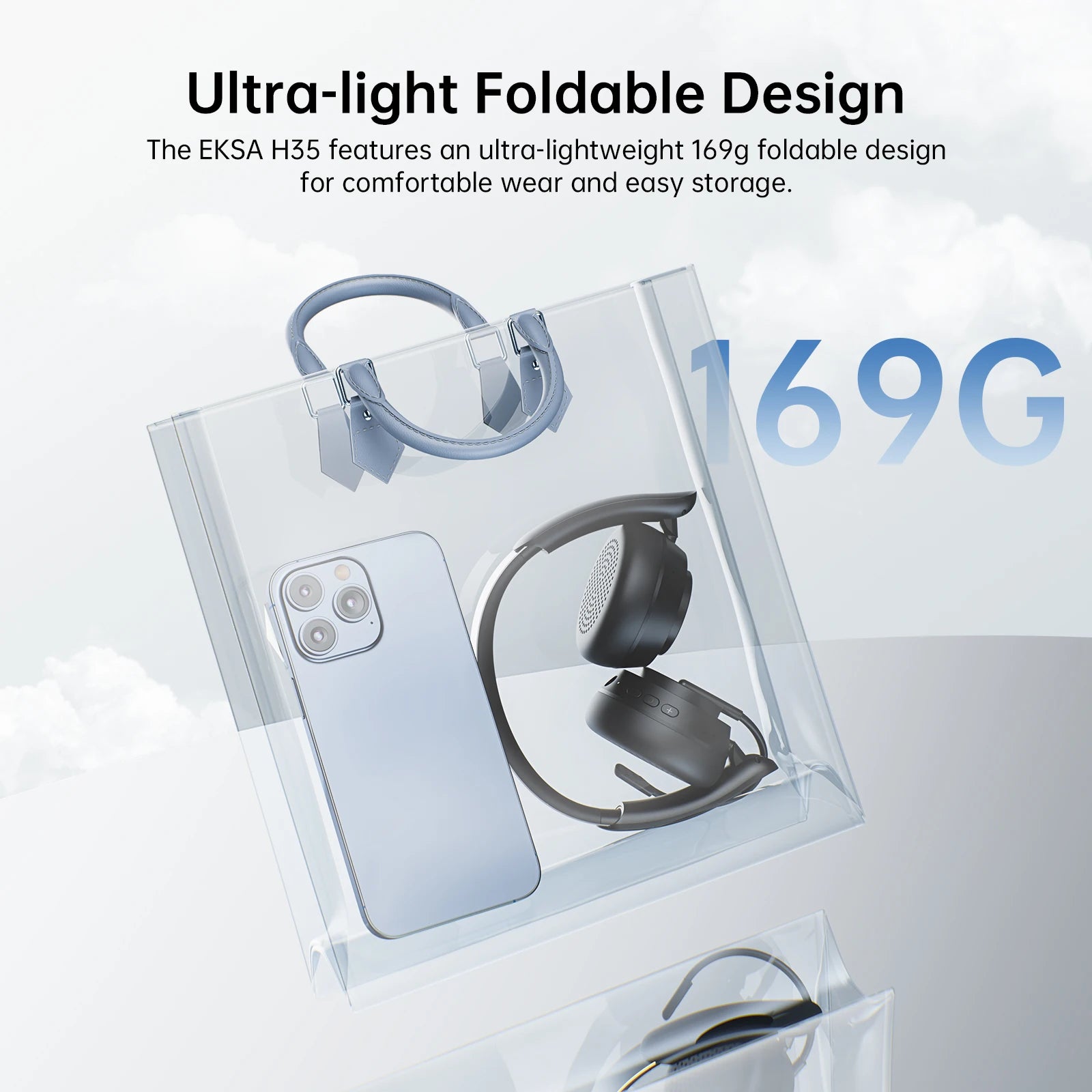 EKSA H35 Wireless Headphones Bluetooth 5.4 Headset For Call Center Office  25H Long Life Noise Cancelling Mic