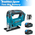 Brushless Jigsaw Electric Jig with Saw Blade Multi-Function Woodworking Power Tool Adjustable Woodworking for Makita 18V Battery