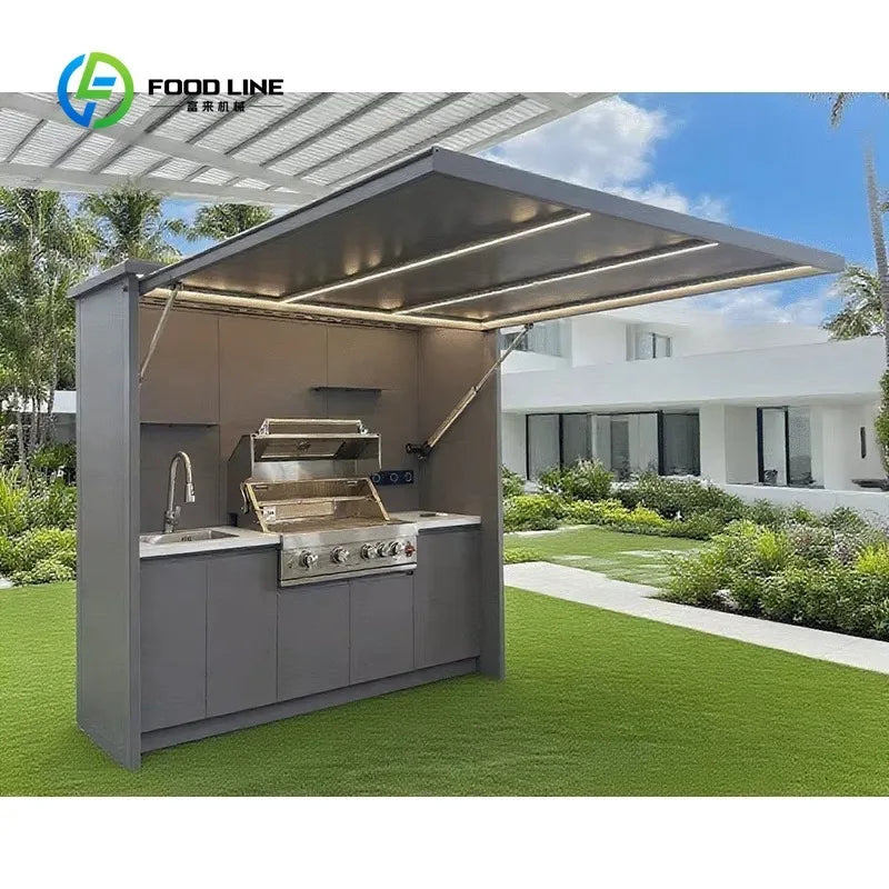 Customized Stainless Steel BBQ Outdoor Kitchen Cabinets,  Modular Outdoor Kitchen Island Premium Modular
