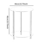 Acrylic Round Side Table, Easy Assembly for Small Space Small Furniture End Table for Balcony Bedroom Bathroom Office Hallway