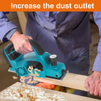 Heimerdinger 18V Rechargeable Lithium Battery Powered Handheld Woodworking Tool Brushless  Cordless Electric Planer, No battery