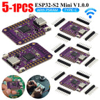 1-5PC ESP32 S2 Mini V1.0.0 WIFI Board Based ESP32-S2FN4R2 4MB FLASH 2MB PSRAM Mini V1.0.0 WIFI IOT Board WIFI Module Development
